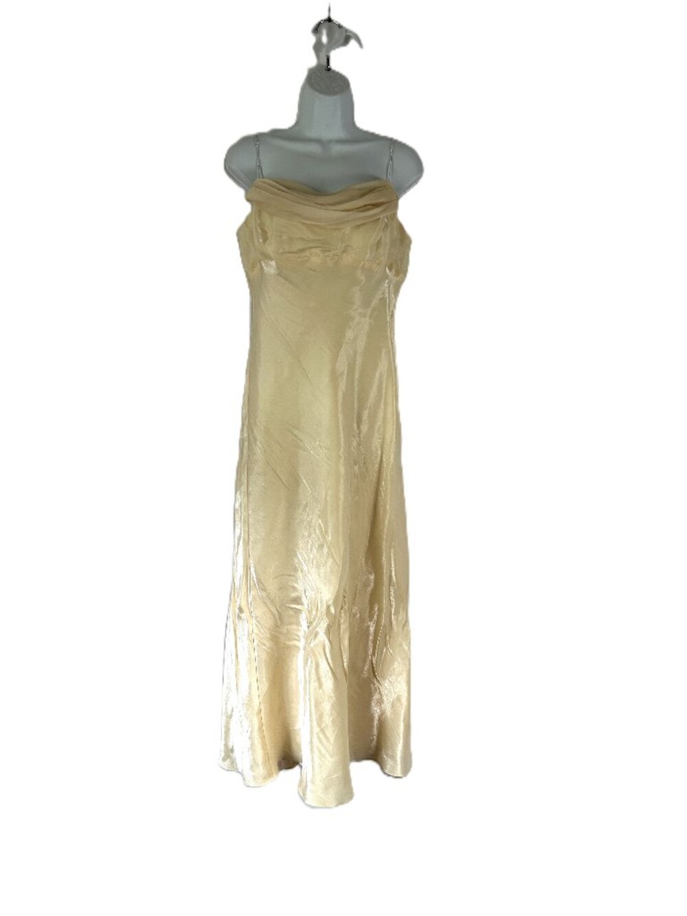 Dave & Johnny Vintage Chiffon Prom Dress Butter Yellow 13/14 P
